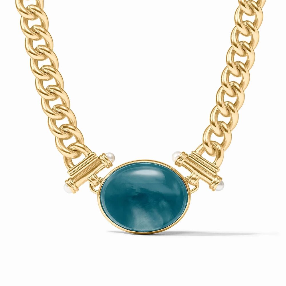 Brand new. $365 Julie Vos Dolce Statement Necklace blue